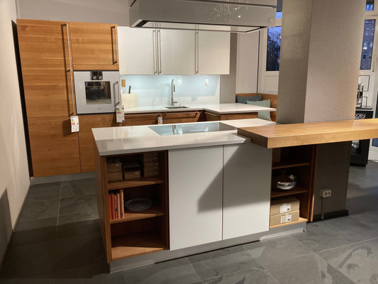 Küche Linee Kirschbaum Naturöl Inklusive Nischenrückwand