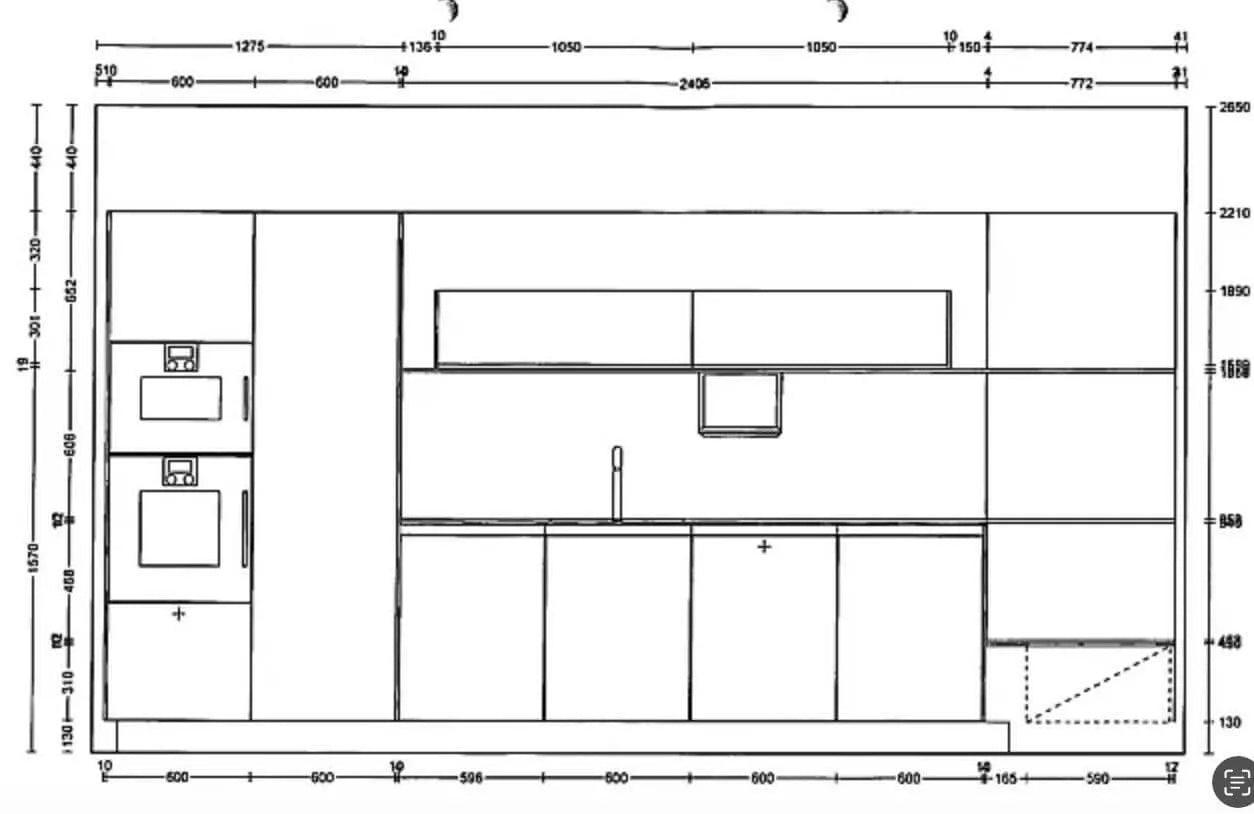 Küche b3 Monoblock 50 Nussbaum Weiß - KüchenFirst