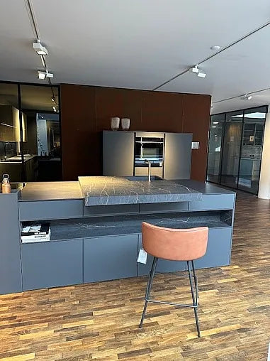 Einbauküche MK ATM 04 Lack Graphitgrau Inklusive E-Geräte Und Abfallsammler