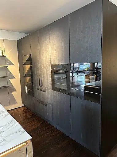 Einbauküche SLX-CD Keramik Syros Blanc Weiß Grau Lack Achatgrau Samtmatt Eiche Onyx Schwarz Inklusive E-Geräte