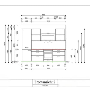 Einbauküche Siena Platte Naturstein Korpus Kunststoff K275 Achatgrau Front Lack L552M Tiefblau Inklusive E-Geräte Und Barhocker
