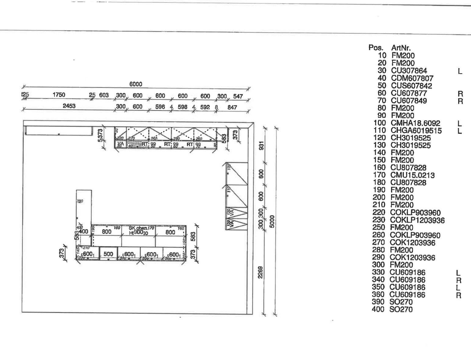 Einbauküche Programm M290 Stahlgrau - KüchenFirst