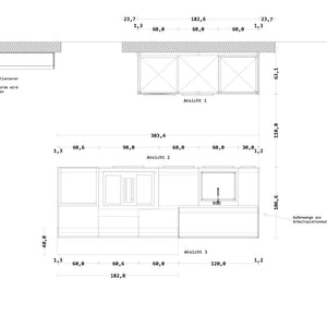 Küche SE8008LS PUR Lack Samtmatt 88LS Graphitgrau Schwarz mit Insel - KüchenFirst