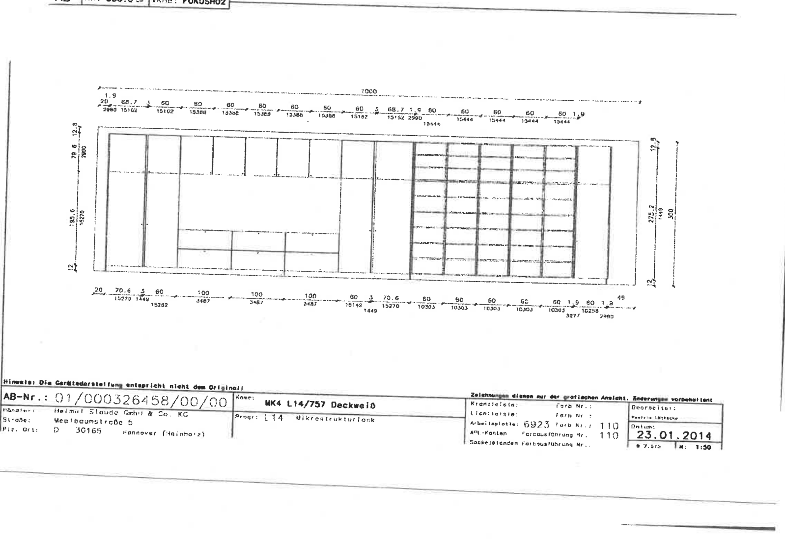 Einbauküche 048 Lack Kunststoff Deckenweiß - KüchenFirst