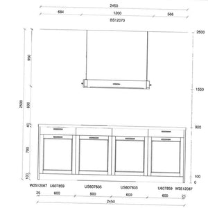 Einbauküche 196 Esche Magnolie Weiß - KüchenFirst