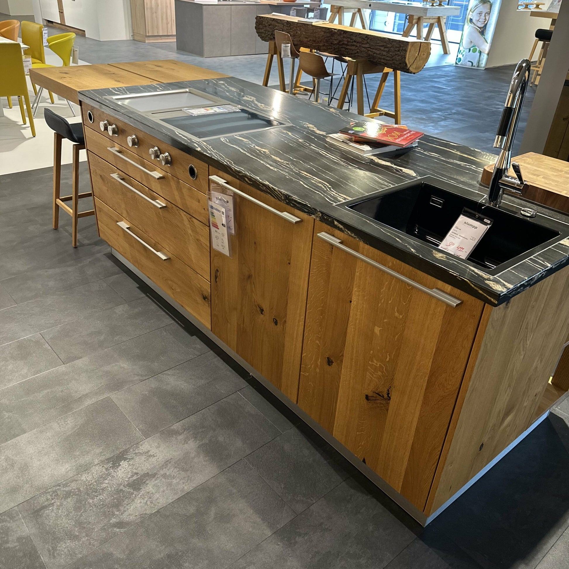 Einbauküche Loft Vollholz Wildeiche Naturöl Inklusive E-Geräte