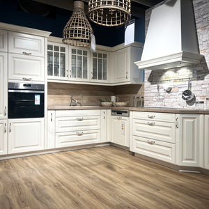 Landhausküche Castello Holzwerkstoff Magnolia Gewischt Weiß Inklusive E-Geräte