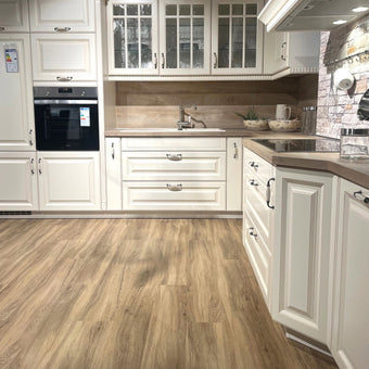 Landhausküche Castello Holzwerkstoff Magnolia Gewischt Weiß Inklusive E-Geräte