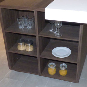 Küche 3250 Nussbaum Weiß