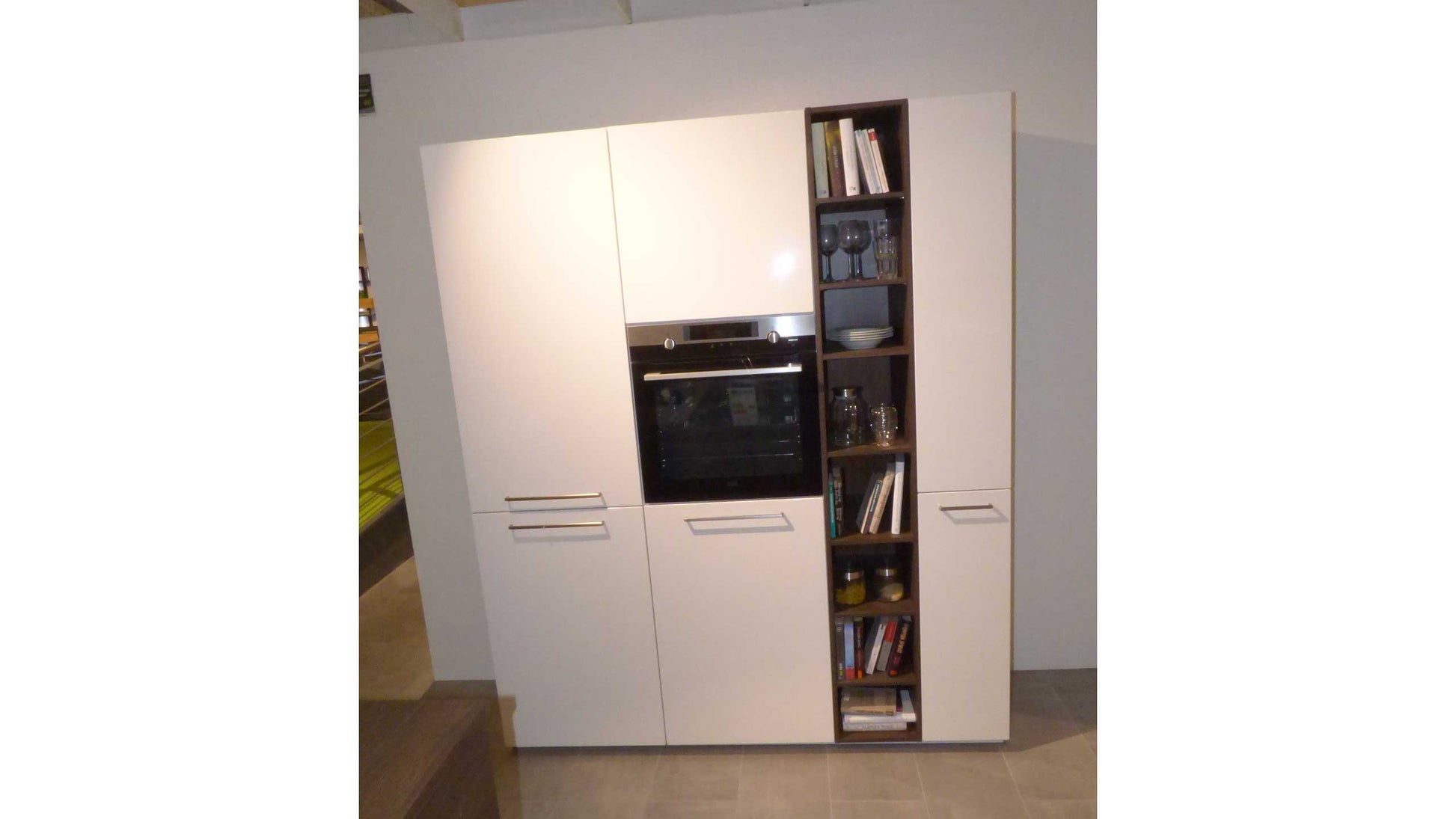 Küche 3250 Nussbaum Weiß