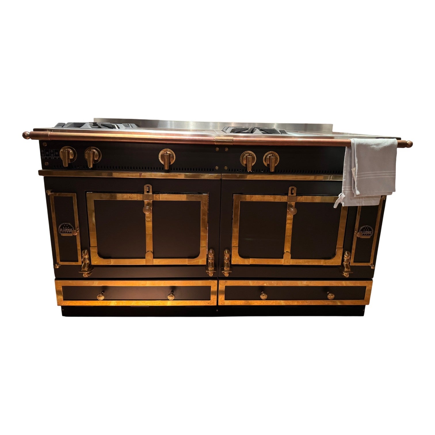 Kombinationsofen Chateau 150 Glänzendes Messing Und Mattschwarz