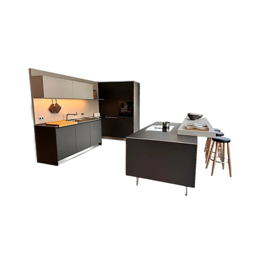Einbauküche B3 Laminat 17 Graphit Grau 95 Anthrazit Inklusive Spüle Und E-Geräte