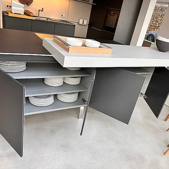 Einbauküche B3 Laminat 17 Graphit Grau 95 Anthrazit Inklusive Spüle Und E-Geräte